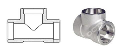 socket weld tee picture and drawing